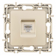 Розетка телефонная rj-11 без рамки arte milano am-217 217.51-1.shampan